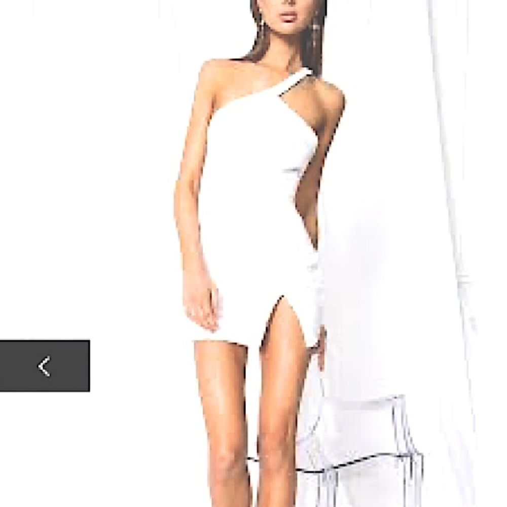 Revolve super down white sequence mini dress